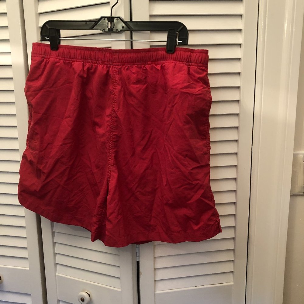 Castaway Nantucket Island Men’s Swimming Trunks red orange, L